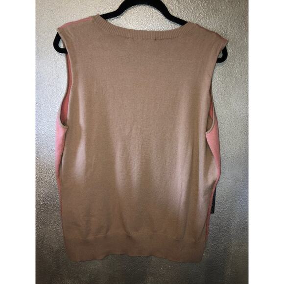 Diane Gilman Preppy Professional Office Business Academia VSCO Diamond Knit Vest - Picture 4 of 7